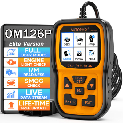 AUTOPHIX OM126P OBD2 Scanner Car Check Engine Fault Diagnostic Tool Live Data