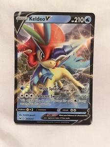 Pokemon Card Keldeo V 053/202 Sword & Shield Base Set Excellent To Near Mint