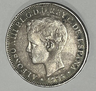 Puerto Rico: Spanish Colony. Alfonso XIII Peso 1895 PG-V AU | eBay