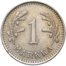 Finland coin-1 Markka Mark 1929 S-Helsinki-Vantaa-condition!