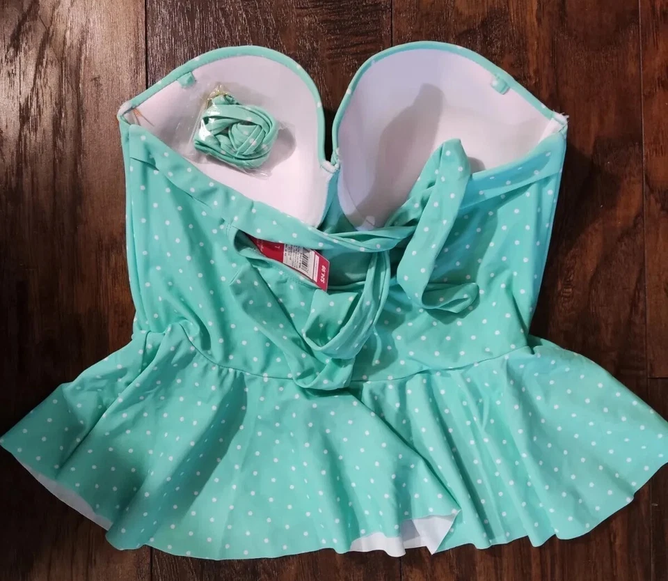 Top de natación bikini lunadote aguamarina Xhilaration para mujer talla L. Foto 2 de 2