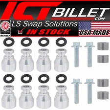 Fuel Injector Spacer Set of 8 LS2 Intake Manifold to LS Truck Injector Adapter