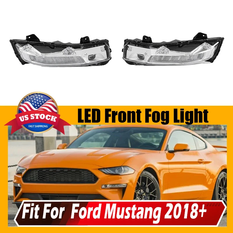 Luces antiniebla LED DRL con par de intermitentes para Ford Mustang 2018 2019 2020 2021 2022 Foto 2 de 4