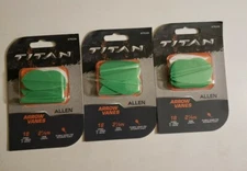 (lot of 3) Titan Arrow Vanes 2-1/8in vane length 18 vanes 12-green 6 white packs