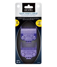 Andis #01900 Master Magnetic Comb Set Clipper Guard Guide Purple Comb Set NEW