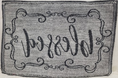 Set of 3 Tapestry Placemats, 13" x 19", INSPIRATIONAL, BLESSED,WHITE & BLACK, HC - Picture 24 of 24