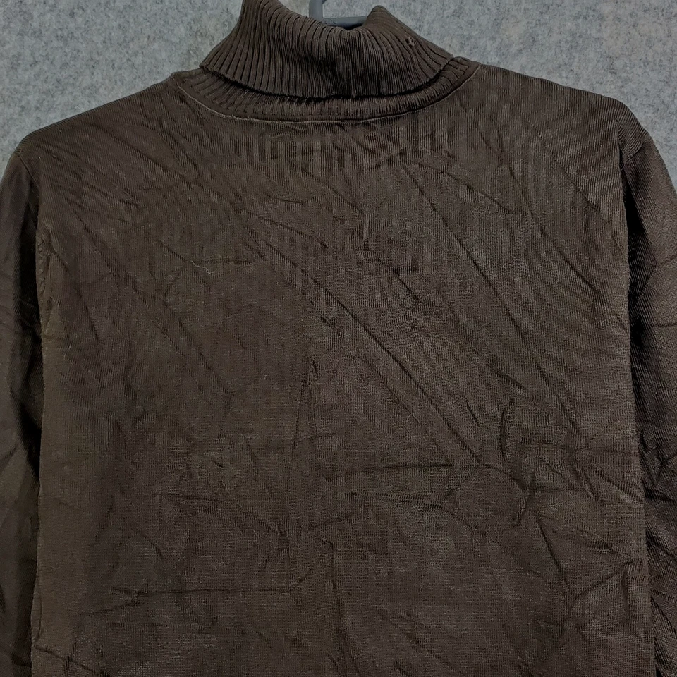 Nygard Sweater Women Small Brown Knit Turtleneck Wide Rib Knit Cuffs Waistband - Image 4 of 4