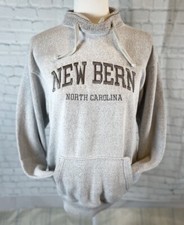 NEW BERN North Carolina mock Neck Gray Pull Over Woman’s Size M BASIX OF AMERICA