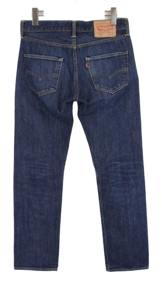 Levi's 501 Vaqueros Hombres W29/L32 Triquitos Corte Recto Azul Botón Fly - Imagen 2 de 4