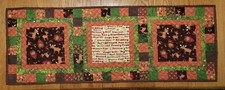 Newly Made and Quilted, Winter/Christmas Themed Table Runner; 16 in X 43 in