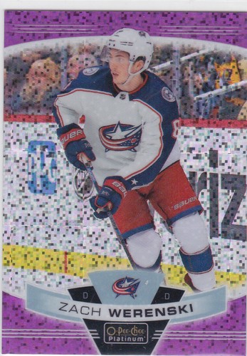 19/20 PLATINUM...ZACH WERENSKI...VIOLET PIXELS.../399..# 7...BLUE JACKETS