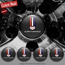 Camaro Decals Set of 4 3D Gel Silicone Center Wheel Caps Stickers