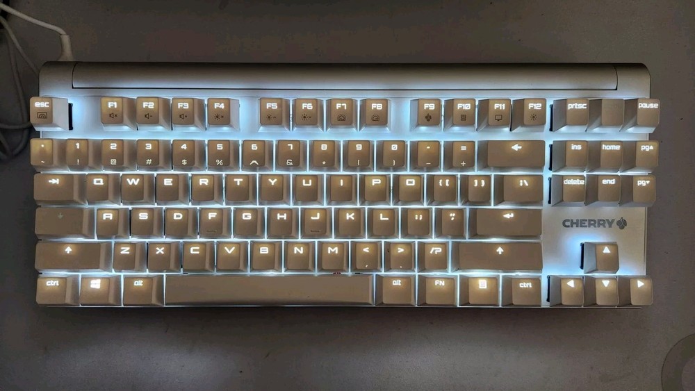 Cherry MX 8.0 Wired Mechanical Gaming Keyboard - MX3880 - Sleek White Design - Premium Build for Ultimate Gaming Performance