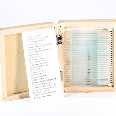 Celestron 25 Prepared Microscope Slide Kit with Storage Case - Celestron #44410