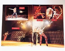 VAN HALEN~EDDIE/MICHAEL ANTHONY/DAVID LEE ROTH~1983 2-PAGE POSTER~PINUP CLIPPING