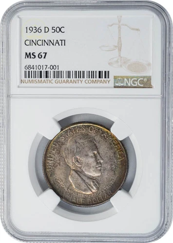 1936-D Cincinnati Half 50c MS67 NGC 950048-4