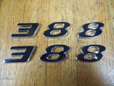 388 STROKER ENGINE ID FENDER HOOD SCOOP QUARTER TRUNK EMBLEMS BLACK | eBay