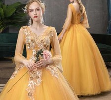 Women's Show Full Dress Preside Deep V-Neck Flare sleeve Long Bandage Dress Chic