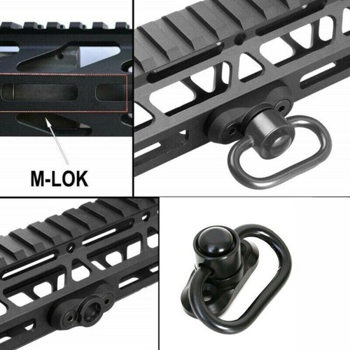 2Pcs Heavy Duty Push Button Mlok Quick Detach 1.25" Rifle QD Sling Swivel Mount - Picture 16 of 18