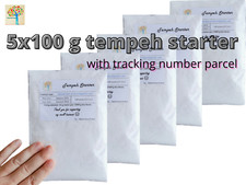 5x100 g Soy Free Tempeh Starter Tempe Culture Rhizopus Protein Vegan Vegetarian