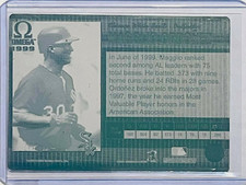1/1 MAGGLIO ORDONEZ 1999 PACIFIC OMEGA CARD PRINTING PLATE CHICAGO WHITE SOX