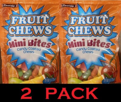2x Tootsie Roll MINI BITES Candy Coated FRUIT Chews 9 oz Bag - 2 PACK