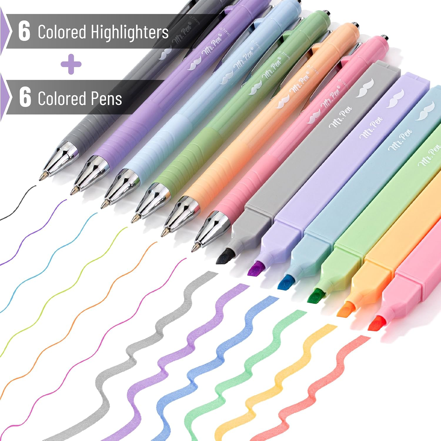 Aesthetic Bible Highlighters 12 Pack Assorted Colors Cute Highlighters-image