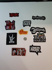 Lot of 10 Rock Band / Pop Culture Patches Iron On Or Sew As Pictured Auc7