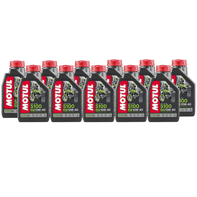 Motul 5100 4T 10W40 Technosynthese Ester 4-Stroke 11L Engine Motor Oil 11 x 1L