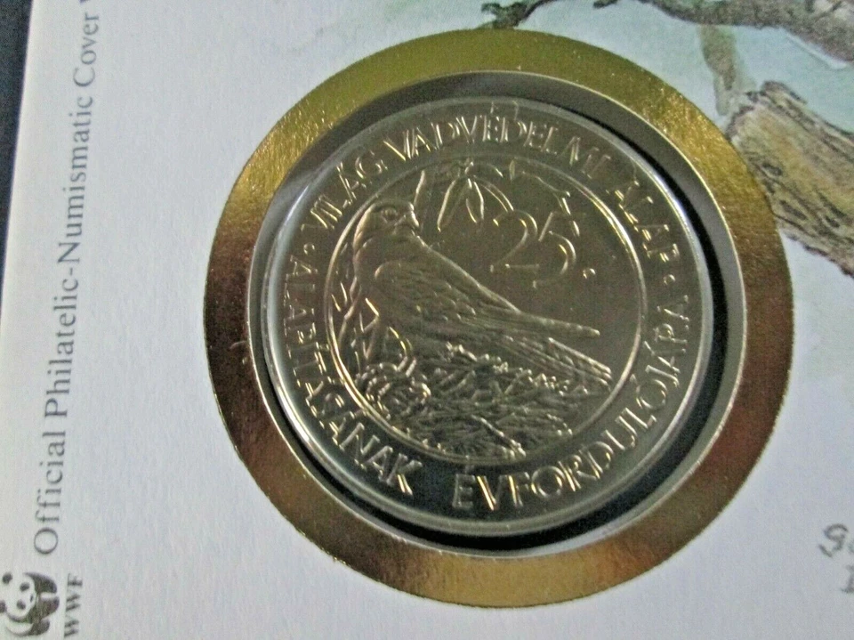 Hungría - "PÁJAROS ~ ROJO - HALCÓN PATAS ~ WWF" PNC / ¡Cubierta de medalla 1988! Foto 4 de 4