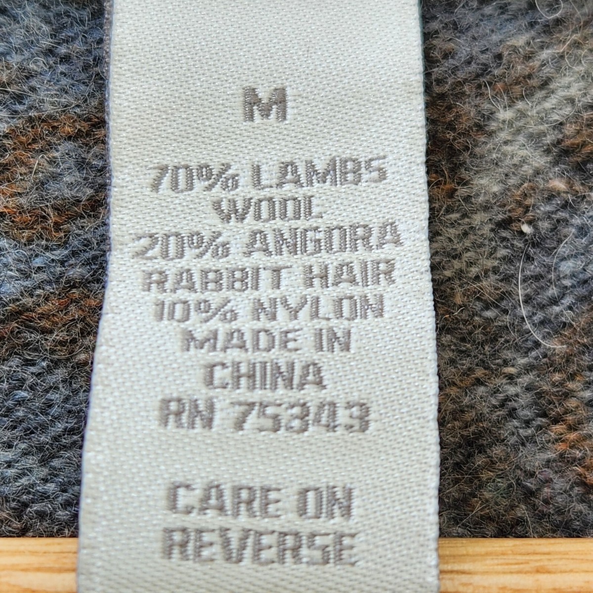 Tweeds Cardigan Women's Medium Gray Lambswool Angora Blend
