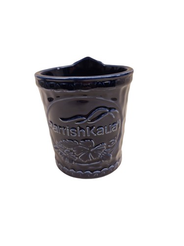MFG Tiki Farm Parrish Kauai Tiki Farm Cobalt Blue Mug 2016 Signed Thor - Picture 2 of 7