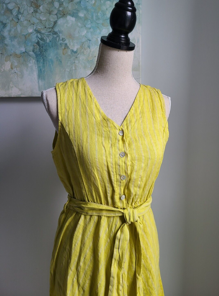 VANESSA ZANI Linen Summer Dress Women's Size XS NWT Lime Green VANESSA ZANI Linen Summer Dress Women's Size XS NWT Lime Green