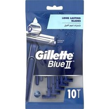 Gillette Blue II Fixed Head Disposable 10 Razors New
