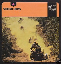 SIDECAR CROSS Motorcycle Motocross Racing History CARD