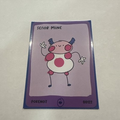 pokemon spoof cards parody card Pokenots Dysfunctional passholder Senor Mine 00122 Rare pukemon spoof uncut sheet