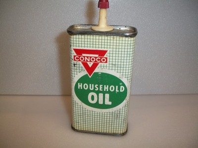 CONOCO household oil can 4 OZ Sewing Machine Handy Oiler Spout CONTINENTAL CO