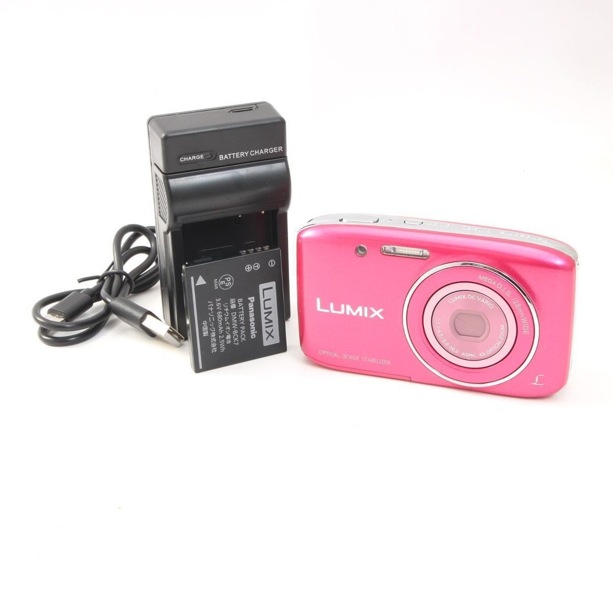 Panasonic LUMIX DMC-S2 Pink Compact Digital Camera [No English