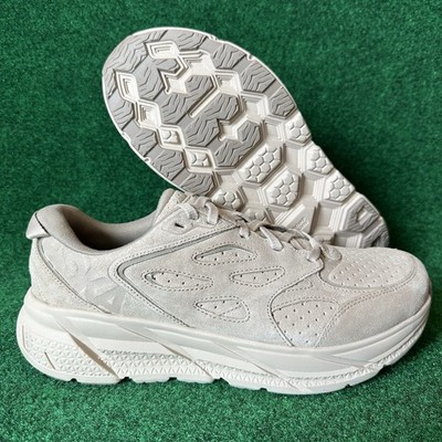 NEW Hoka Men's Size 11 Clifton L Suede Sneakers Shoes Sand 1122571 SSDD