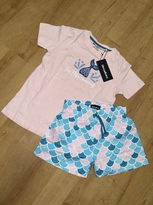 Pyjama Set 2 Teilig Meerjungfrau für Mädchen Größe 134/140 100% Cotton Neu OVP