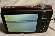Nikon Coolpix L22 12MP 3.6x Zoom Red Digital Camera NOT TESTED  Sold  ‘as is’