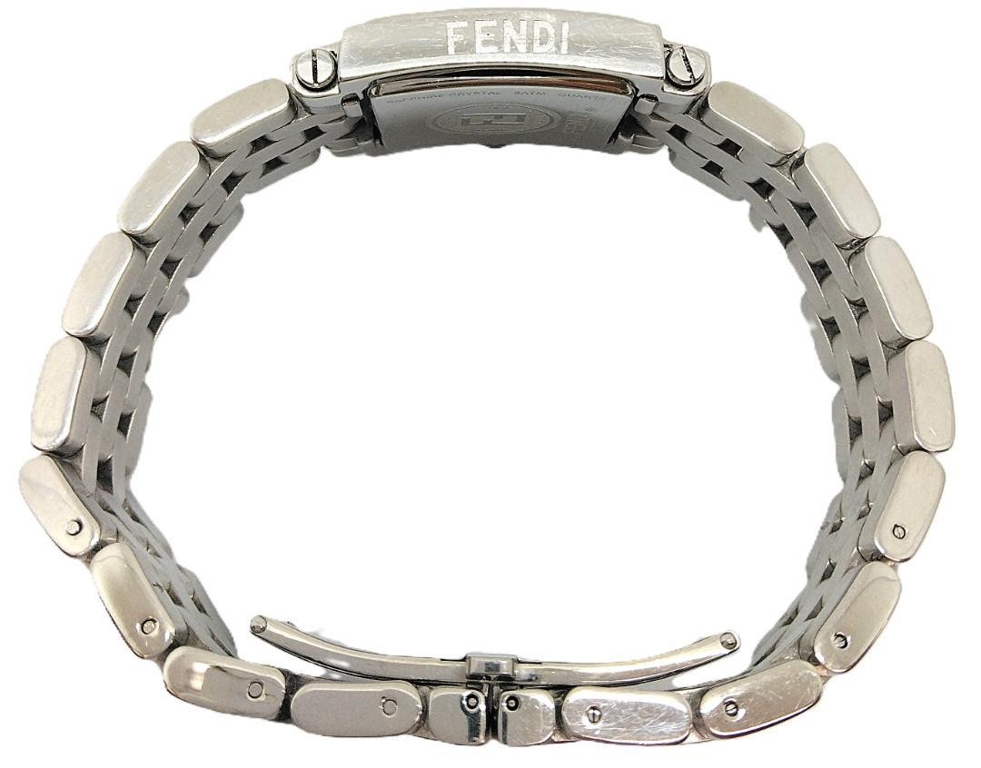 Fendi 6000G Quartz Watch White Dial Men Stainless Steel 21cm 8.3in