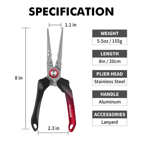 Pinze da Pesca Pinza di Allentamento Ganci Accessori da Pesca Multifunzionali - Foto 12 di 24
