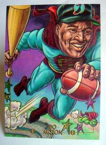 Bo Jackson 1993 CARDTOONS ETCHED FOIL F-1 Insert Baseballkarte - Bild 3 von 13