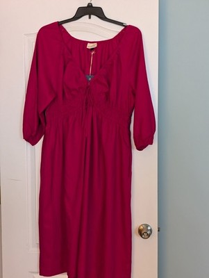New Universal Thread Women's Dress Pink Size XXL