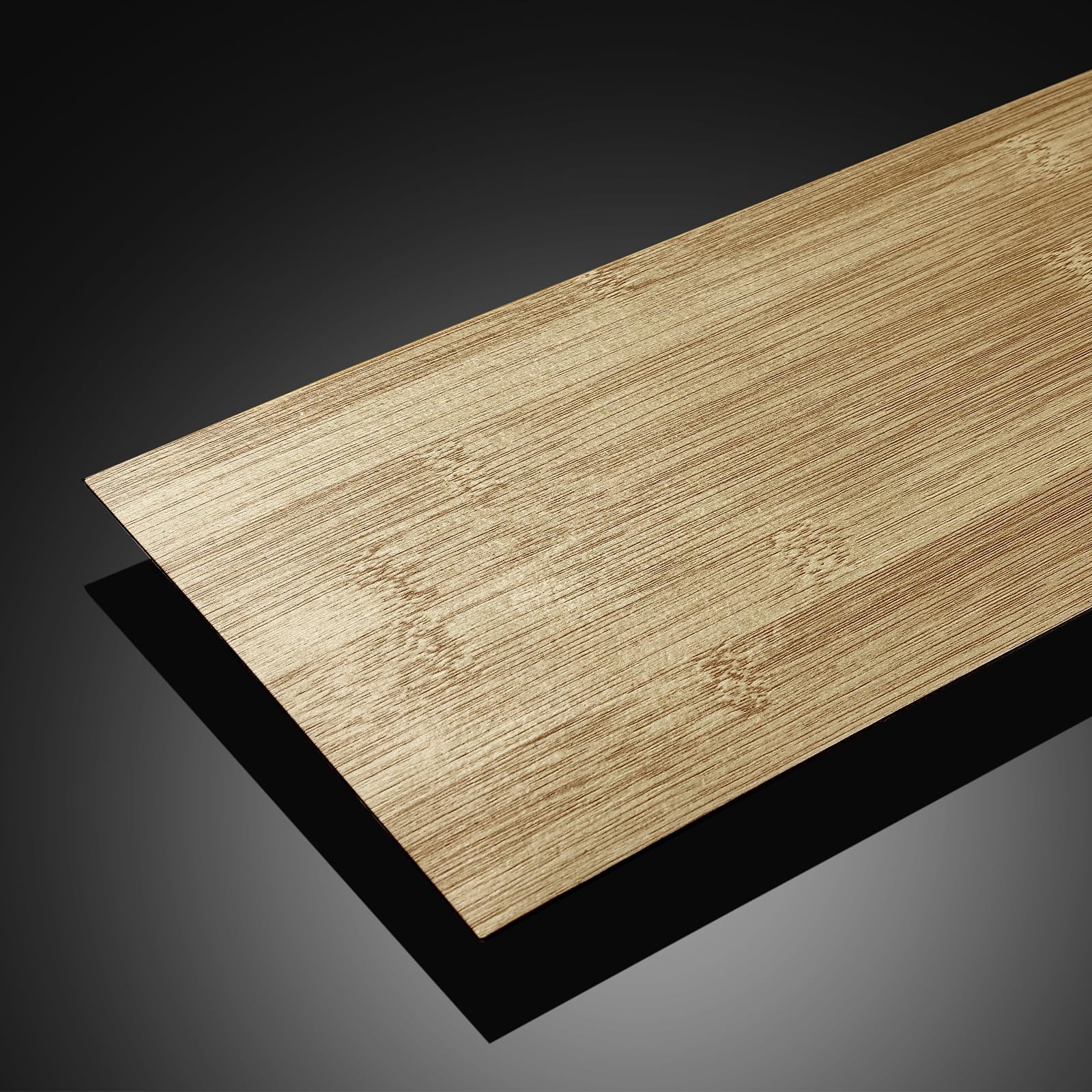 Stickyart Bamboo Waterproof Vinyl Peel and Stick Floor Tile for Easy Installation