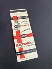 Vintage Kansas Matchbook “Eaton Metal Products Corp” Hutchinson