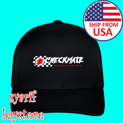 Checkmate Boats Speed Racing Black Hat Baseball Cap