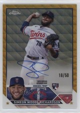 2023 Chrome Rookie Gold Wave Refractor 18/50 Simeon Woods Richardson Auto 7c5