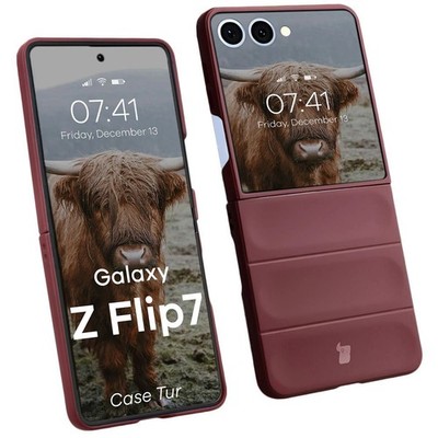Handyhülle für Galaxy Z Flip7 Bizon Case Cover Schutz Hülle Etui Burgunderrot